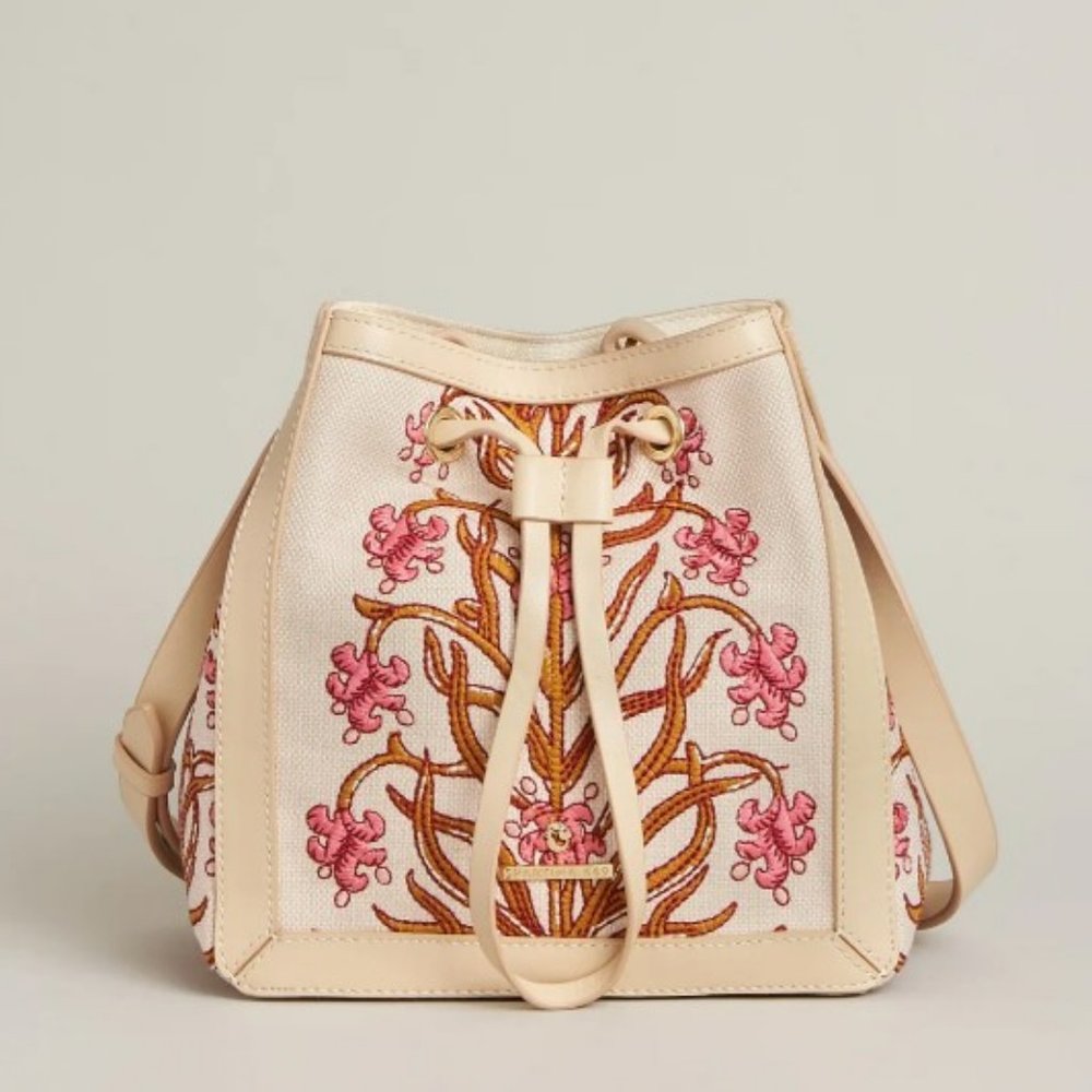 NWT Spartina 449 Natalie Woodblock Floral Bucket Bag